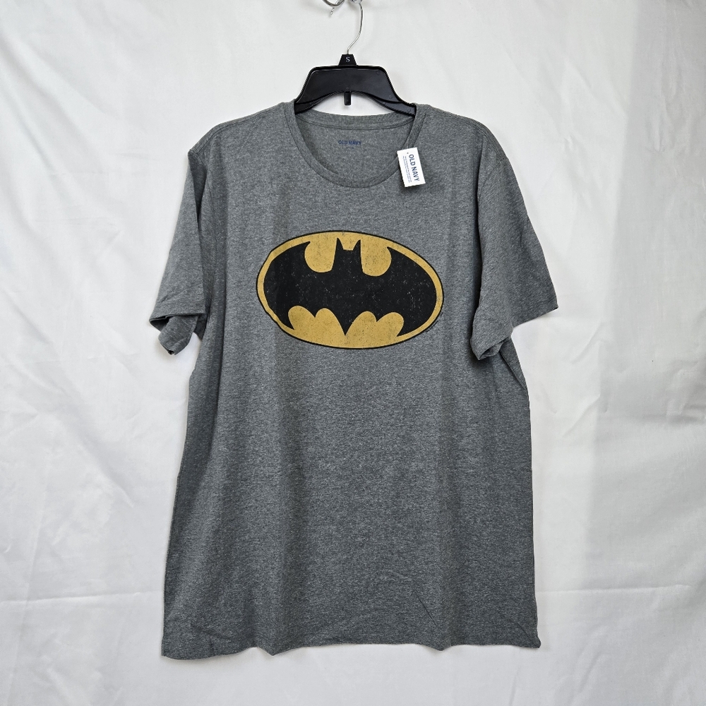 Old Navy Men's DC Comics Gray Batman Graphic‎ Casual Short Sleeve T-Shirt XL New